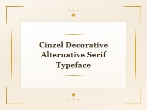 Free Serif Typefaces Similar to Cinzel Decorative for Elegant Designs